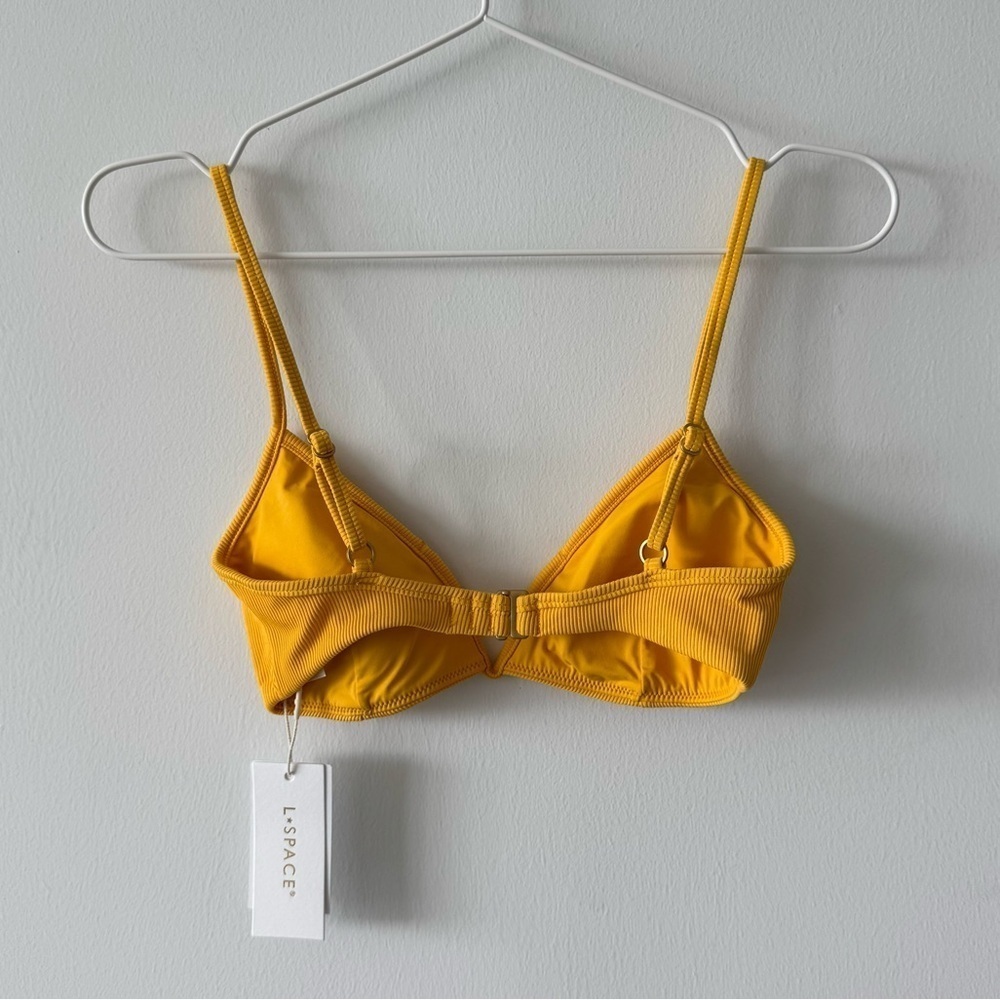 L*SPACE Helena Triangle Bikini Top Sunshine Gold - Picture 6 of 14